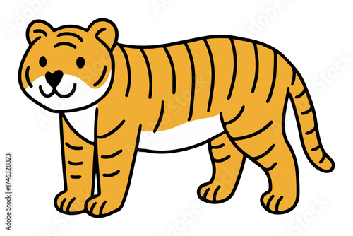 animal set cute tiger sticker