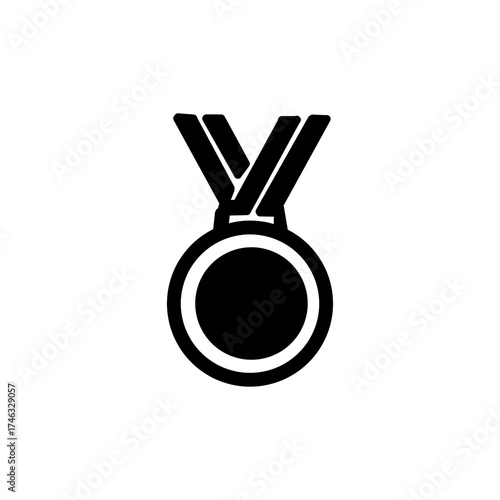 Medal icon for award, achievement, and success design／表彰・達成・成功を象徴するメダルアイコン