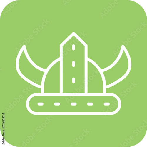 Viking Helmet Icon Style
