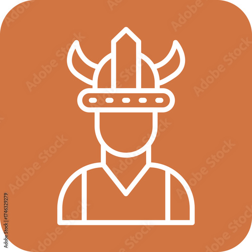 Viking Man Icon Style