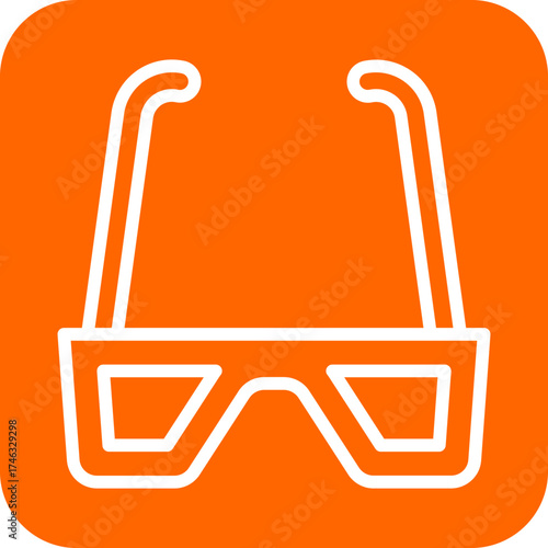 3d Glasses Icon Style