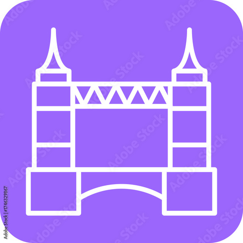 Tower Bridge Icon Style
