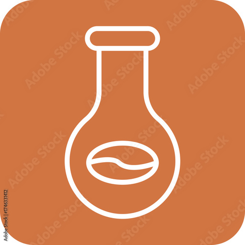 Coffee Science Icon Style