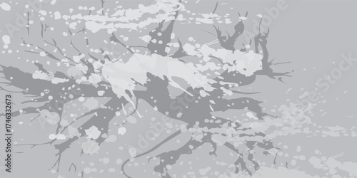 Abstract Gray and White Spatter Pattern Design.
