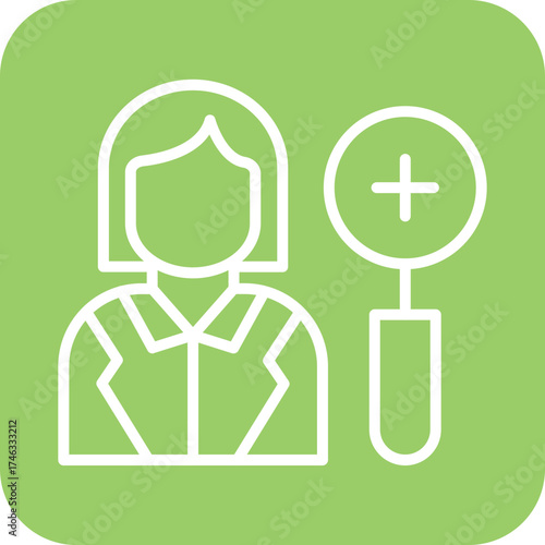 Dermatologist Female Icon Style