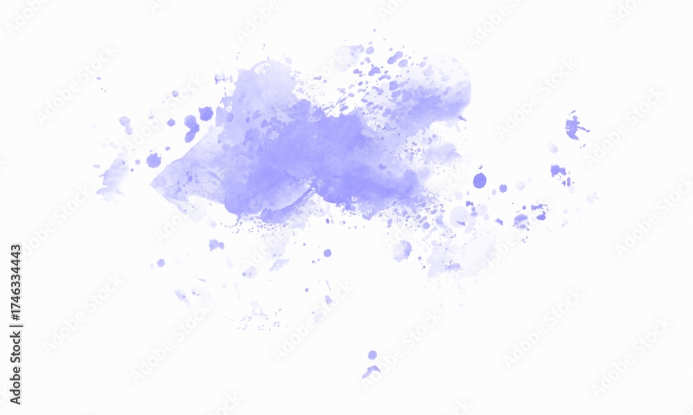 Fototapeta premium Abstract PNG Blue Watercolor Paint Splatter on Transparent Background