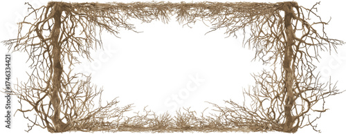 Rectangular frame of root series with clipping path
