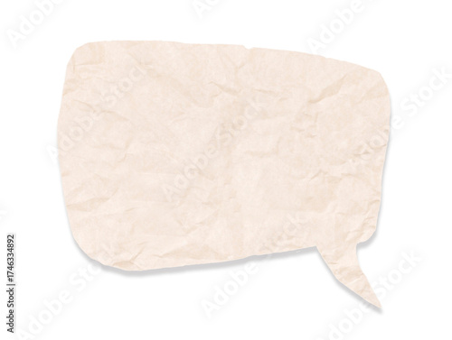 Chat bubble icon or Speech bubble symbol. Paper speech bubble, cloud, bubble, speech. Graphic resources about speech bubble. Blank Bubbles