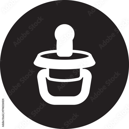 pacifier glyph icon