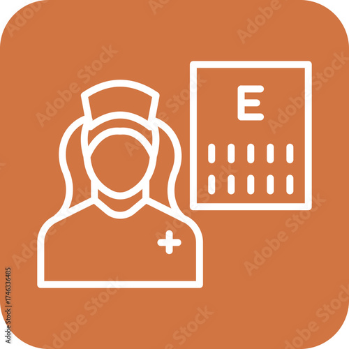 Optometrist Female Icon Style