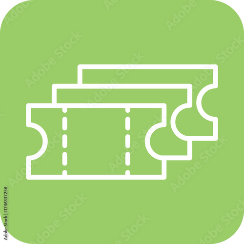 Flight Ticket Icon Style