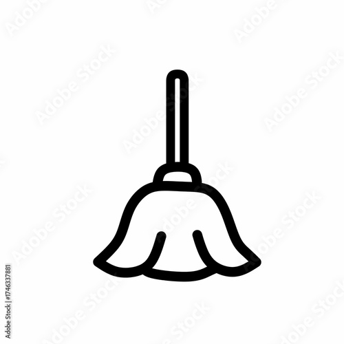 Feather duster icon vector illustration for cleaning service