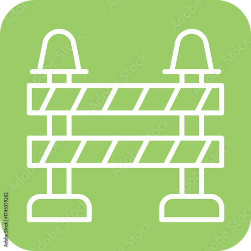 Road Barrier Icon Style