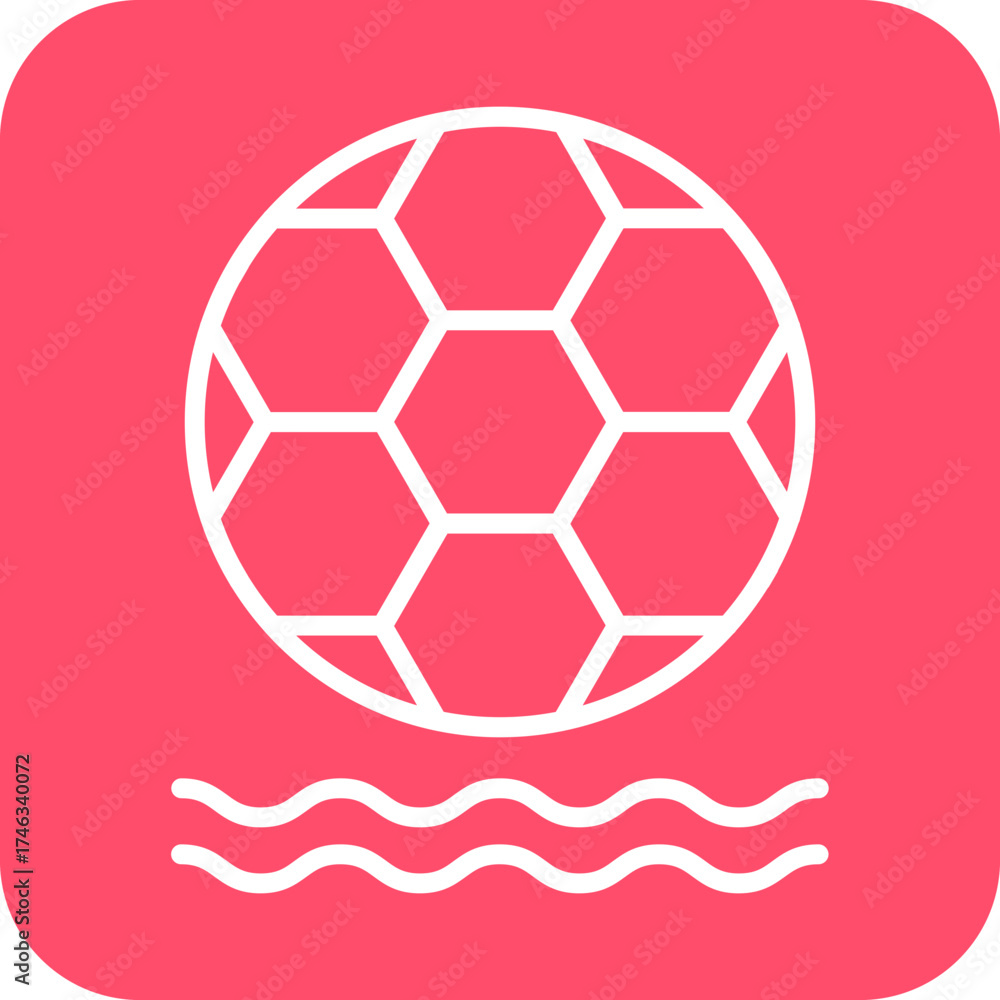 Obraz premium Beach Soccer Icon Style