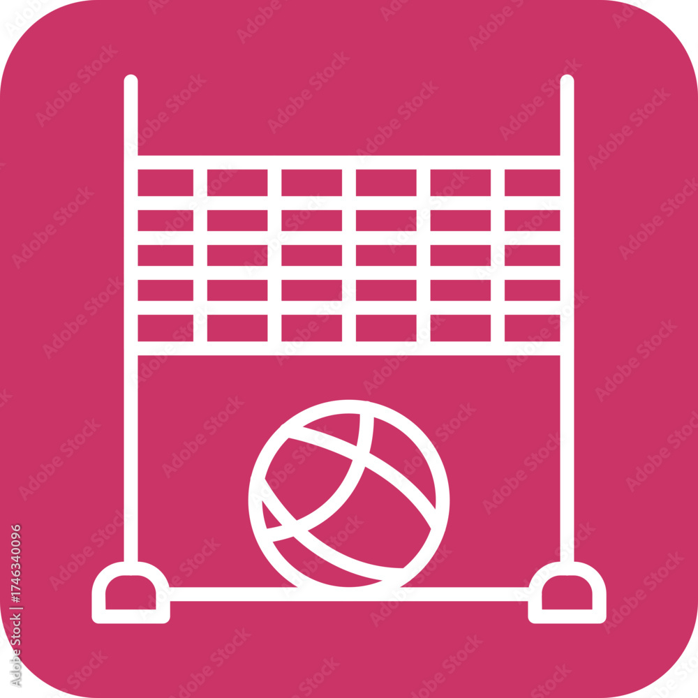 Fototapeta premium Beach Volleyball Icon Style