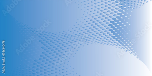 Abstract Blue Halftone Pattern with Gradient Background Design.