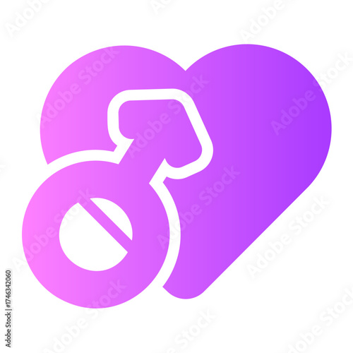 male gender gradient icon