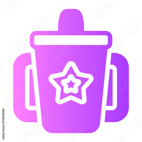 sippy cup gradient icon