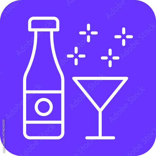 Alcohol Addiction Icon Style