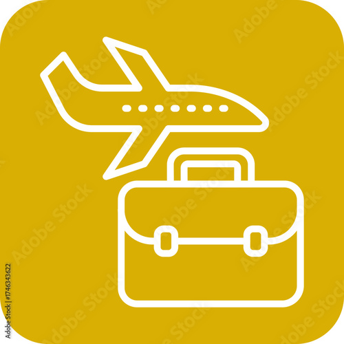Business Travel Icon Style