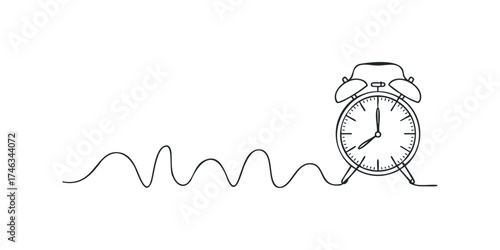 Alarm Clock With Sound Wave Line