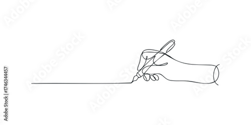 Hand drawing with brush