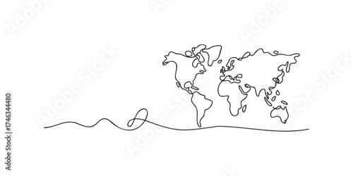 World map outline