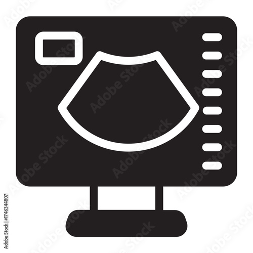ultrasonography glyph icon