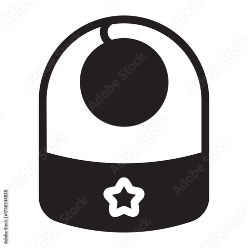 baby bib glyph icon