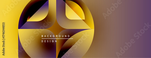 Abstract fluid shapes, vibrant gradients, yellow, purple hues. Modern design element for backgrounds, presentations. Smooth transitions create dynamic visual impact.