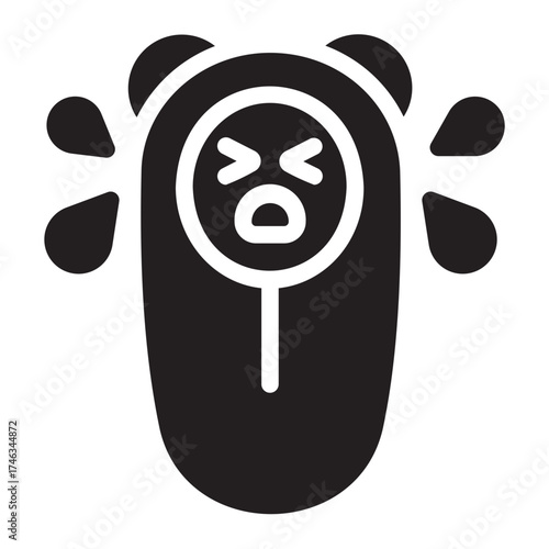baby cry glyph icon