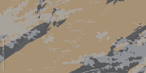 Abstract Composition of Earthy Tones with Overlapping Geometric Shapes.