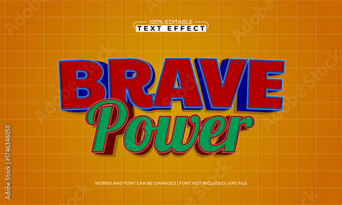 brave power editable text effect