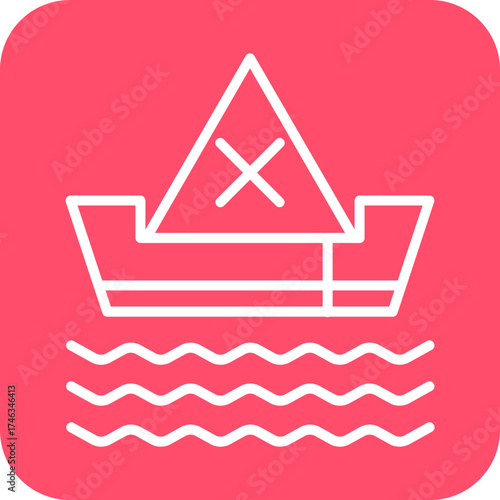 Pirate Ship Icon Style