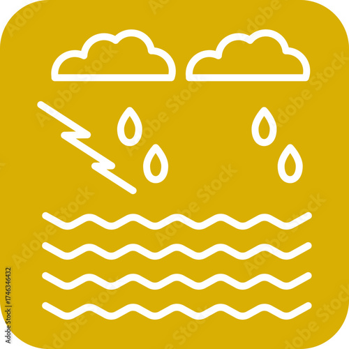 Ocean Rain Icon Style
