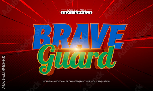 brave guard editable text effect