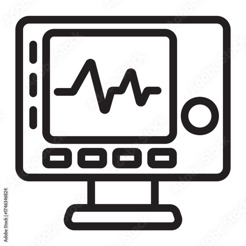 cardiogram line icon