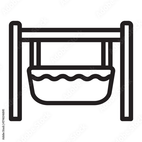cradle line icon