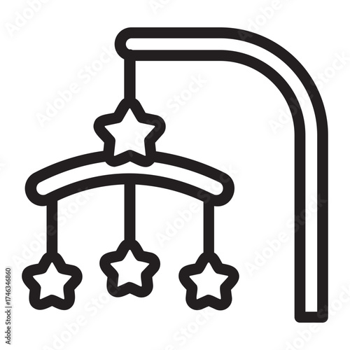 crib mobile line icon