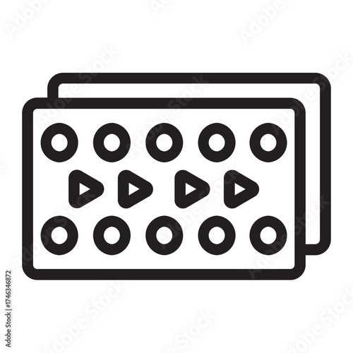 contraceptive pills line icon