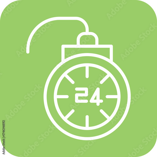 24 Hours Open Icon Style