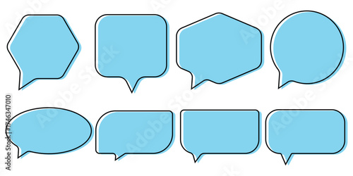 Speech Bubble. Conversation icon. Speech bubble, speech balloon, chat box and empty social media message
