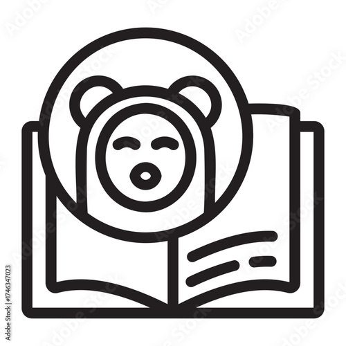 baby book line icon