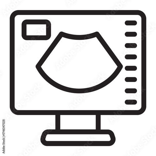 ultrasonography line icon