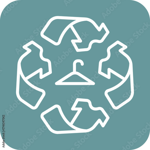 Fabric Recycle Icon Style