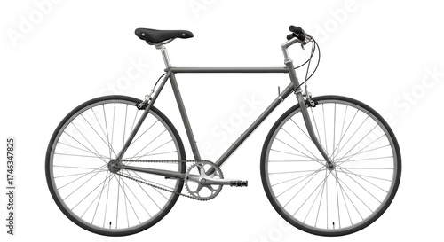 Bild auf Leinwand Isolated stylish fixed gear bicycle model on a plain background with minimalisti