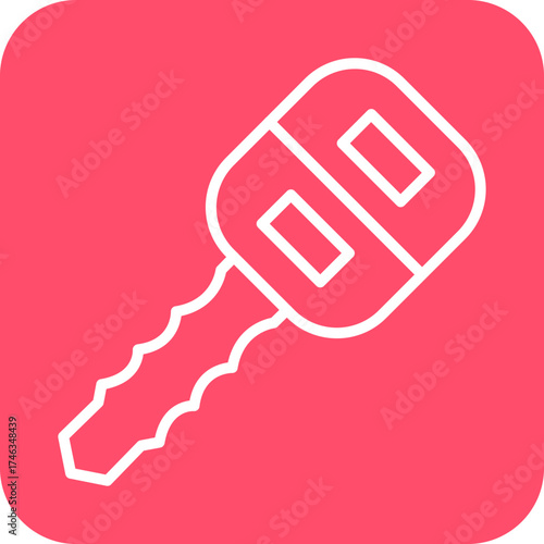 Car Key Icon Style