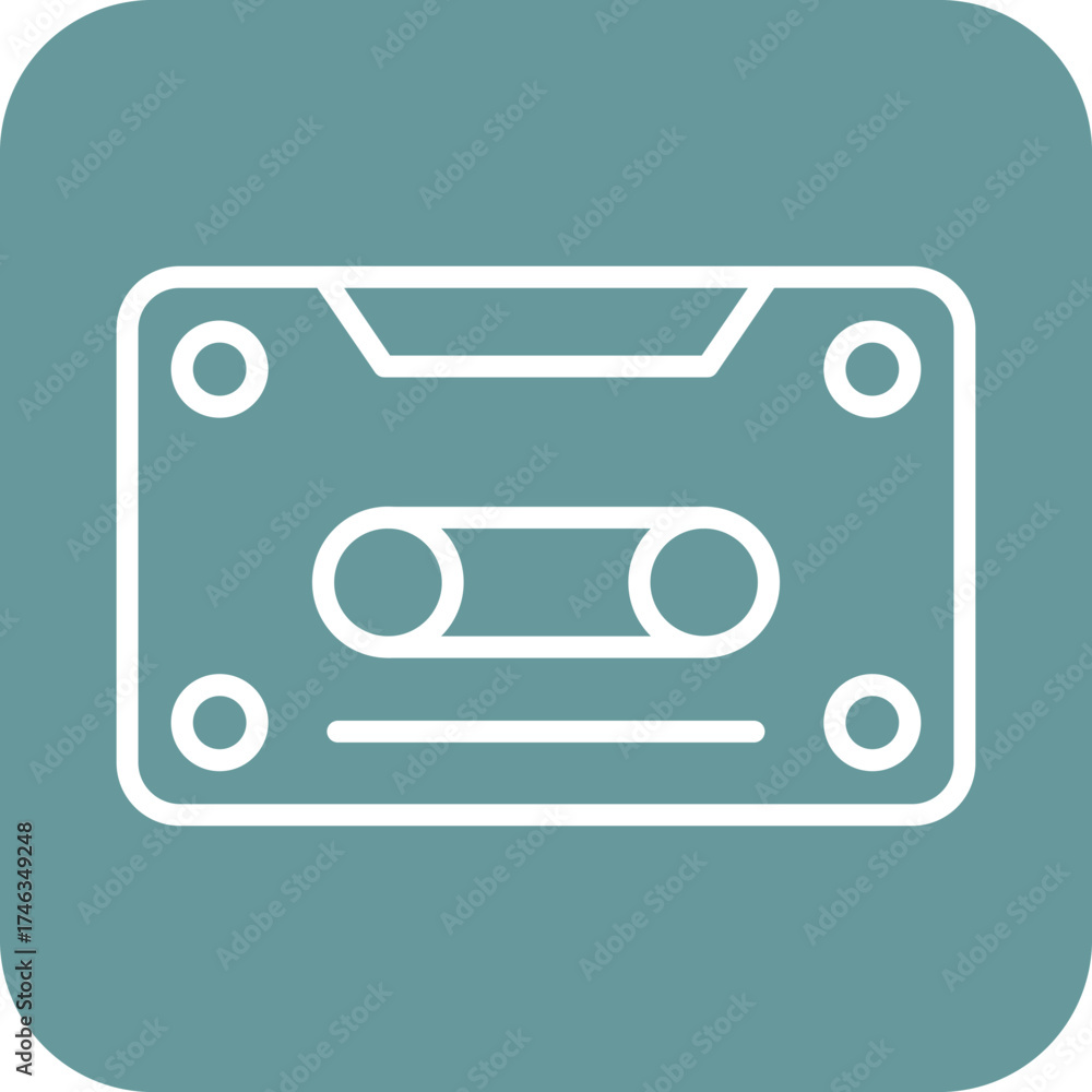 Obraz premium Cassette Icon Style