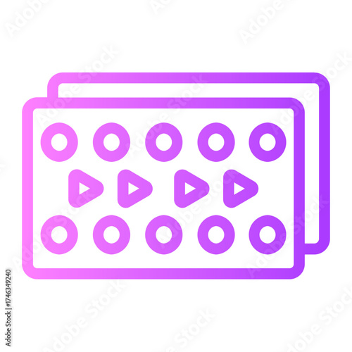 contraceptive pills gradient icon