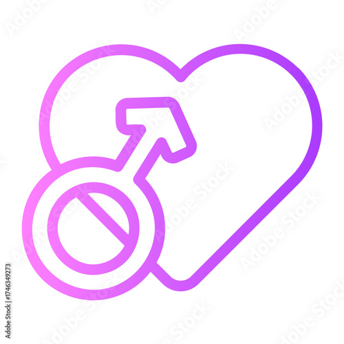 male gender gradient icon